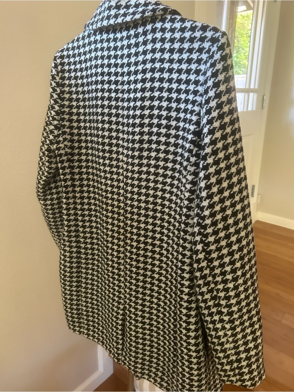 Vintage Forever 21 Houndstooth Double Breasted Coat Women’s M Oversized Peacoat - Picture 8 of 8